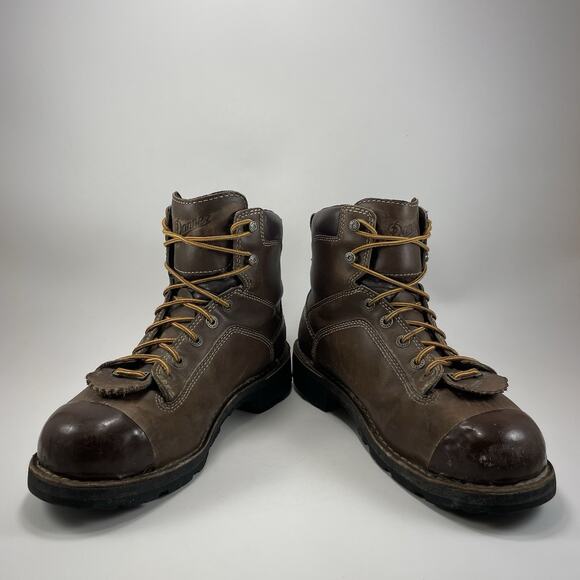Danner Quarry 6" Work Boot Mens Size 9 Brown Leather Safety Toe Vibram Gore-Tex - Picture 9 of 11